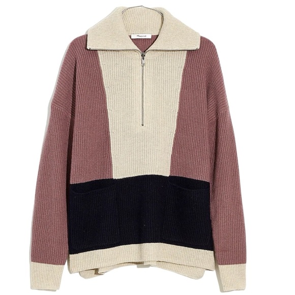 NWOT Glenbrook 1/2 Zip Colorblock Sweater - Picture 12 of 13